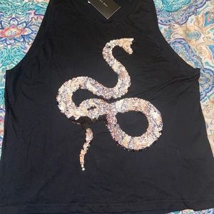 Zara Man snake sequin flip top